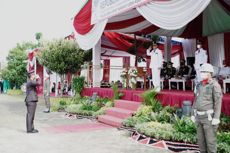 Pemkab Pringsewu Gelar Upacara Peringatan HUT Ke-77 Kemerdekaan RI