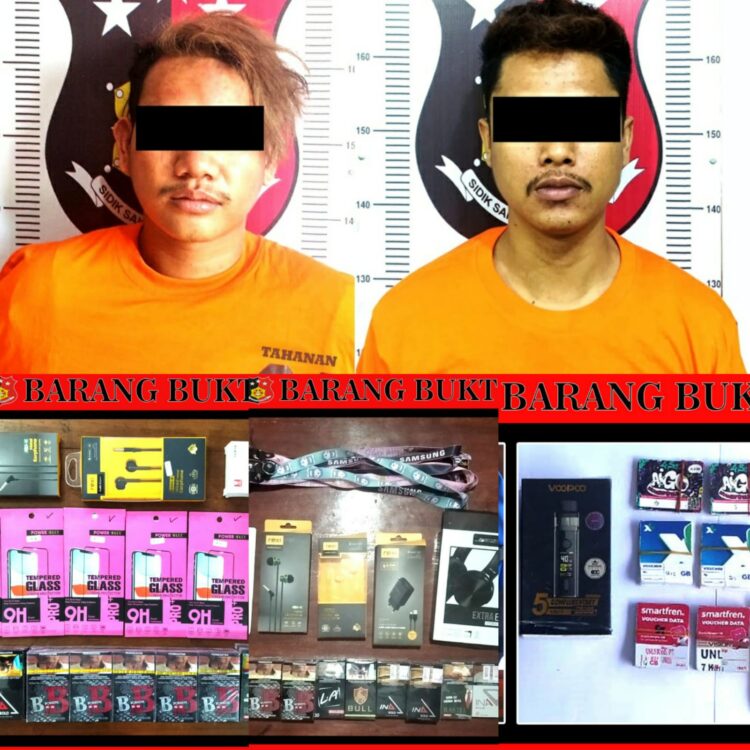 Polsek Blambangan Umpu Amankan Dua Pelaku Curi Uang, Voucher Kuota dan Aksesoris HP