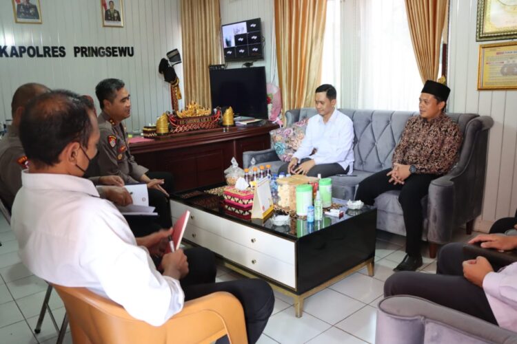 Audiensi dengan KPU, Kapolres Pringsewu Komitmen Amankan seluruh tahapan Pemilu 2024
