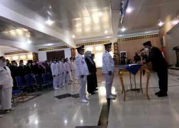 Lekok Lantik Pejabat Esselon III Dan IV Dilingkup Pemkab Lampura