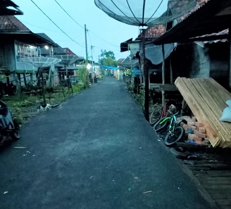 Melalui DD, Pemdes Sri Tanjung Bangun Jalan Lapen Sepanjang 340 Meter