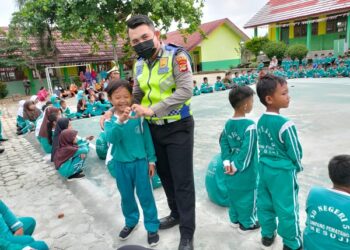 Satlantas Polres Mesuji, Kenalkan Polsana Kepada Anak-Anak PAUD Dan SD
