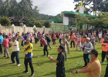 Sekda Tanggamus Ikuti Senam Bersama Haornas ke-39