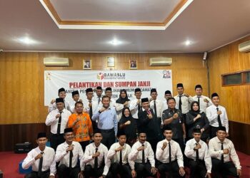 Bertepatan Hari Sumpah Pemuda, 21 Anggota Panwascam Mesuji Resmi Dilantik