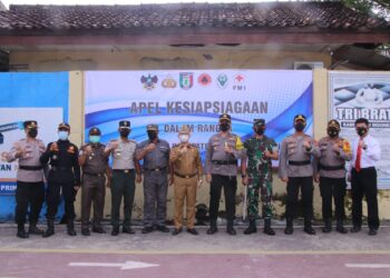Polres Pringsewu Gelar Apel Kesiapsiagaan Menghadapi Potensi Bencana di Kabupaten Pringsewu