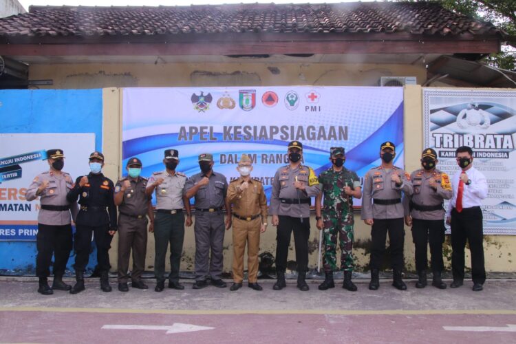 Polres Pringsewu Gelar Apel Kesiapsiagaan Menghadapi Potensi Bencana di Kabupaten Pringsewu