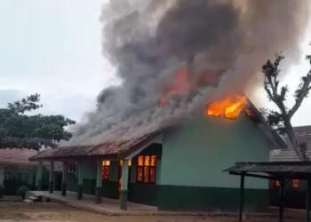 Kebakaran Hanguskan Gedung Perpustakaan SMP Satu Atap Pagelaran Utara, Ternyata Ini Sebabnya