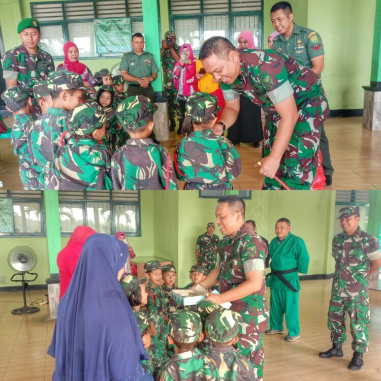 Mengenal TNI Sejak Dini, TK Karya Bakti Kunjungi Makodim 0427 Way Kanan