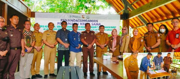 BPJS Kesehatan, Disdukcapil, dan Kejari Tubaba Jalin Kerjasama Sekaligus Launching Pampers