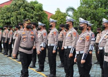 Polres Mesuji Laksanakan Apel Gelar Pasukan Ops Zebra Krakatau 2022