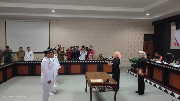 Tiyuh Definitif Mekar Asri Diresmikan, Tiga Pj.Kepala Tiyuh Dilantik