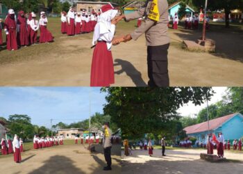 Bhabinkamtibmas Beri Pembinaan di SDN 2 Way Tuba