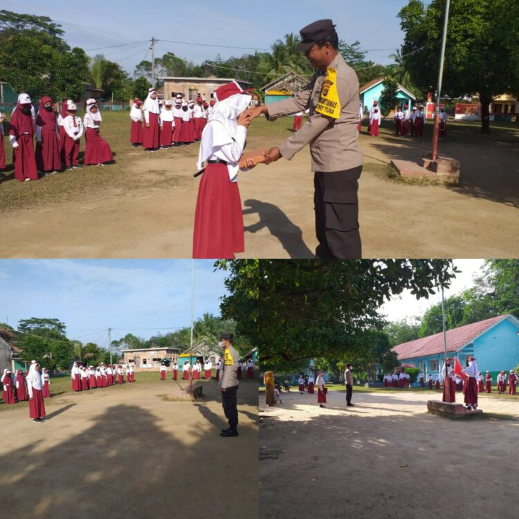 Bhabinkamtibmas Beri Pembinaan di SDN 2 Way Tuba