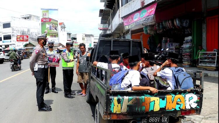 Satlantas Polres Pringsewu Gelar Operasi Zebra di Simpang Pasar Induk Pringsewu, Ini Hasilnya