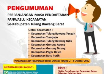 Pendaftaran Panwaslu Kecamatan Diperpanjang
