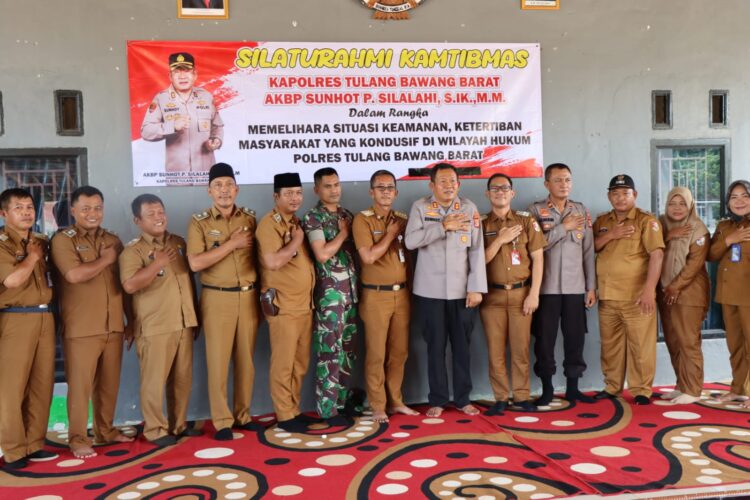 Silaturahmi Dengan Kepala Tiyuh se-Kecamatan TBU, Kapolres Sampaikan Beberapa Pesan