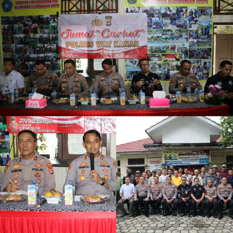 Dekatkan Diri Dengan Masyarakat, Kapolres Way Kanan Gencar Jum’at Curhat