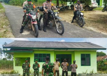 Ciptakan Situasi Aman, Sub Koramil Negeri Besar Patroli Bersama Polsek