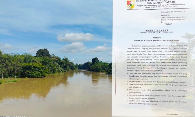 Warga Tubaba Diimbau Waspada Banjir, BPBD Berikan Contact Person