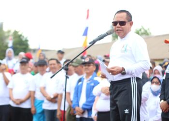 Ribuan Warga Antusias Ikut Jalan Sehat HUT Mesuji