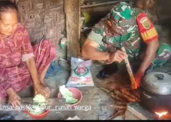 Kodim Way Kanan bantu warga miskin, melalui program Babinsa masuk dapur