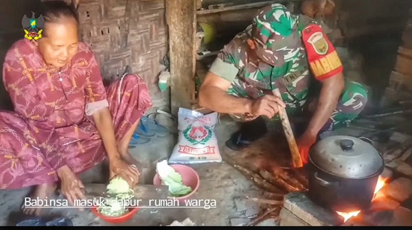 Kodim Way Kanan bantu warga miskin, melalui program Babinsa masuk dapur