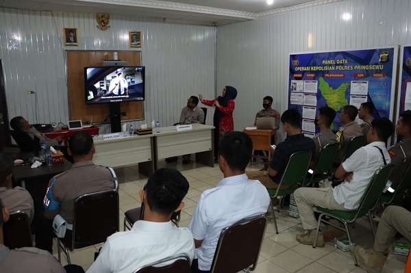 Tingkatkan mutu pelayanan, Puluhan Personel Polres Pringsewu Ikuti Pelatihan