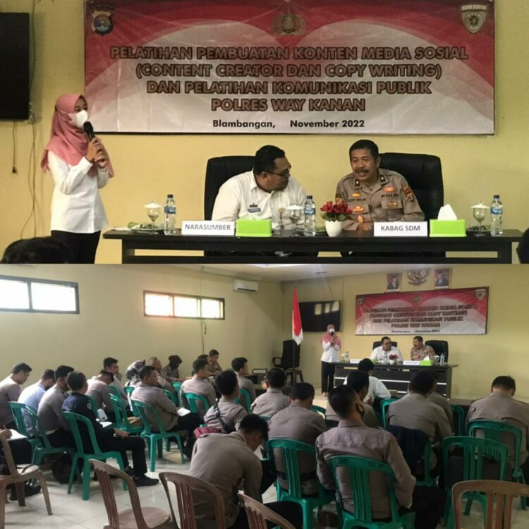 Polres Way Kanan Gelar Pelatihan Bersama Dinas Kominfo Way Kanan
