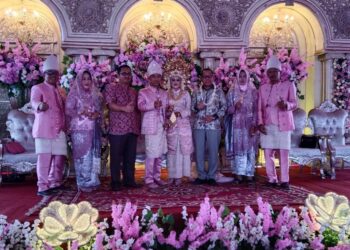 Sulpakar Hadiri Resepsi Pernikahan Putra Plt Ketua Apdesi Mesuji