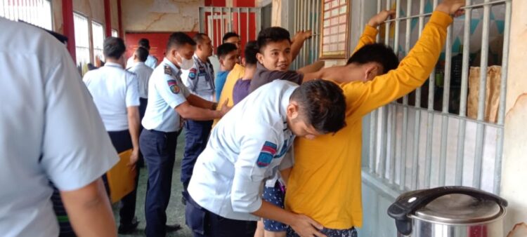 Tingkatkan Pengawasan, Lapas Kelas II A Kotabumi Deteksi Dini Gangguan Kantib Didalam Lapas