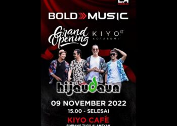 Malam Ini, Band Hijau Daun, Akan Meriahkan Grand Opening Kiyo Caffe Kotabumi
