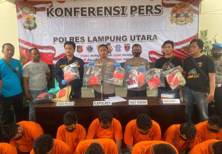 2 Minggu, Polres Lampura Tangkap 22 Pelaku Kejahatan