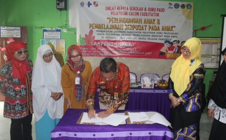 Dukung Program Pemerintah, Dinas Pendidikan Lampura Tanda Tangani Kesepakatan Bersama Dengan Yayasan AMURT