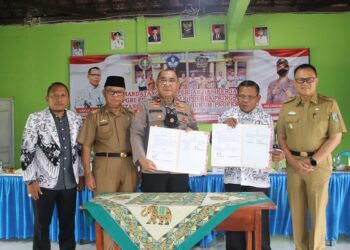 Polres Pringsewu Dan PGRI Tandatangani MoU Perlindungan Hukum Guru