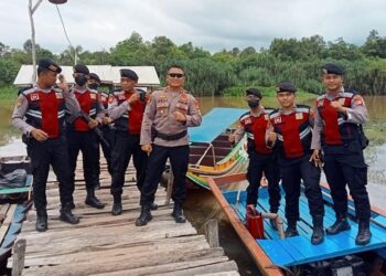 Cipta Kondisi Kamtibmas, Polres Mesuji Gelar Patroli Wilayah Perairan