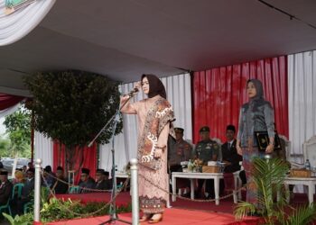 Rusdiana Adi Erlansyah Pimpin Upacara Hari Ibu Ke-94 Tahun 2022 Kabupaten Pringsewu