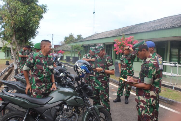 Cek kenderaan dan kelengkapan surat, Kodim 0421/LS gelar Apel pemeriksaan