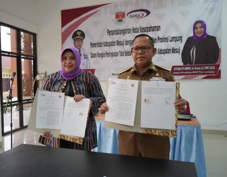 Tingkatkan Tata Kelola, Pemkab Mesuji Teken MoU Dengan BPKP Lampung