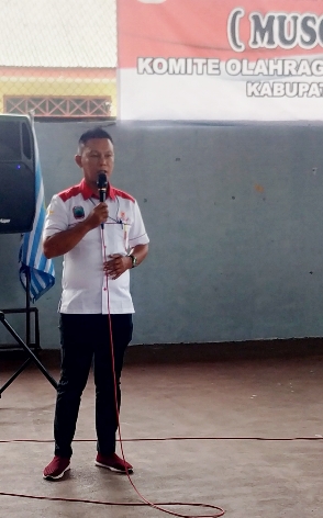 Di Musorkab KONI Lamsel ke VII, Nursamsi Hamzah Duduki Ketua Umum Koni.