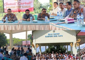 Polres Way Kanan Gelar Jum’at Curhat di Balai Kampung Bumi Ratu