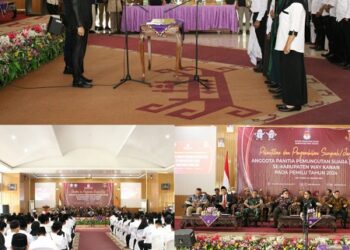 Ketua KPU Way Kanan Lantik 681 Panitia Pemungutan Suara