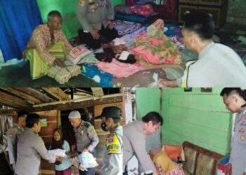 Berikan Contoh Terbaik, Polres Way Kanan Bagikan Sembako