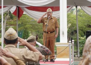 Awali Hari Kerja 2023, Pemkab Pringsewu Gelar Apel Besar