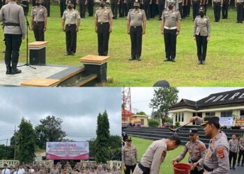 Tiga Puluh Sembilan Personel Polres Way Kanan Naik Pangkat