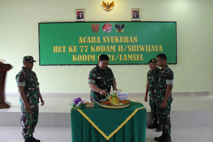 Dimomen HUT Kodam II Sriwijaya ke 77, Kodim 0421/Lamsel Gelar Bhaksos bagi masyarakat