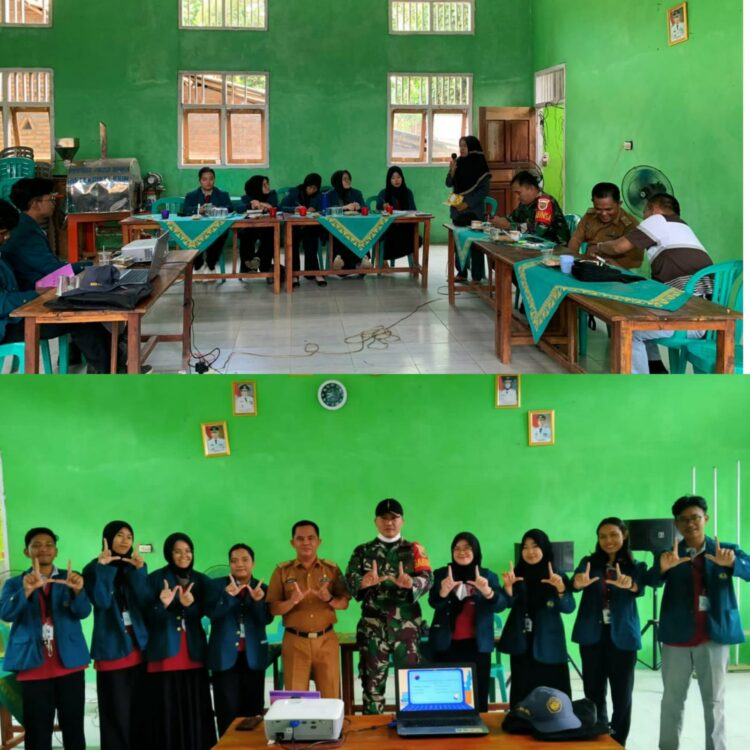 Babinsa Serda Jhoni Hadiri Kegiatan Lokakarya Mahasiswa KKN di Kampung Karang Lantang