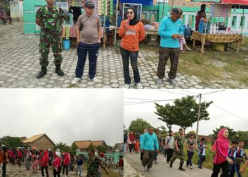 Peringati HUT Kampung Tanjung Raja Sakti ke 16, Adakan jalan Sehat