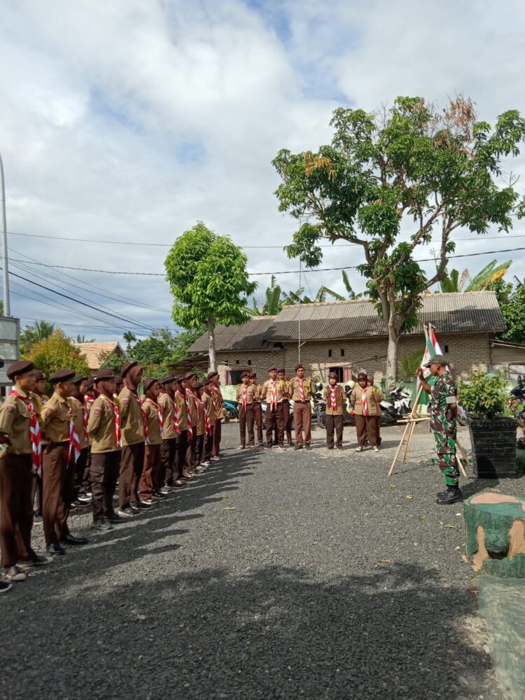 Babinsa Kodim 0421/Ls, Bina Karakter Pemuda Melalui Gerakan Pramuka