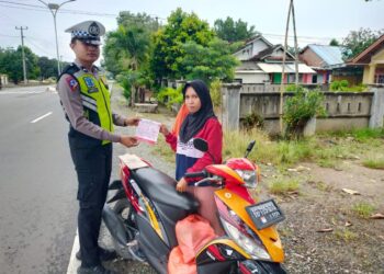 Keselamatan Krakatau Sat Lantas Polres Tubaba Telah Keluarkan 100 Teguran Tertulis