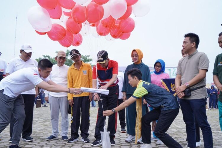 Pj. Bupati Launching Tema & Logo HUT Ke-14 Kabupaten Pringsewu Sekaligus Membuka POPKAB 2023